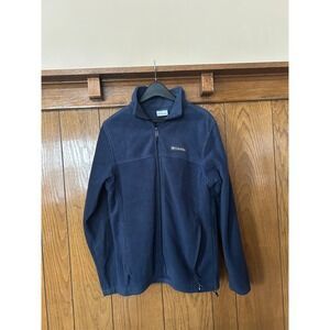 Columbia Fleece Jacket Navy Blue Full Zip Size S